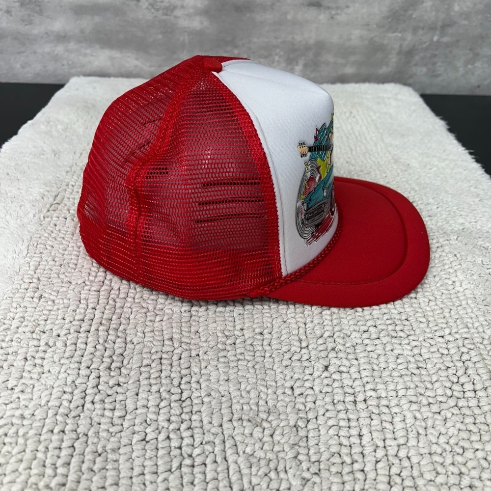 Vintage Chevy Mesh Snapback Trucker Rope Hat OSFA Two Tone Chevrolet Puffy Print - Picture 4 of 6